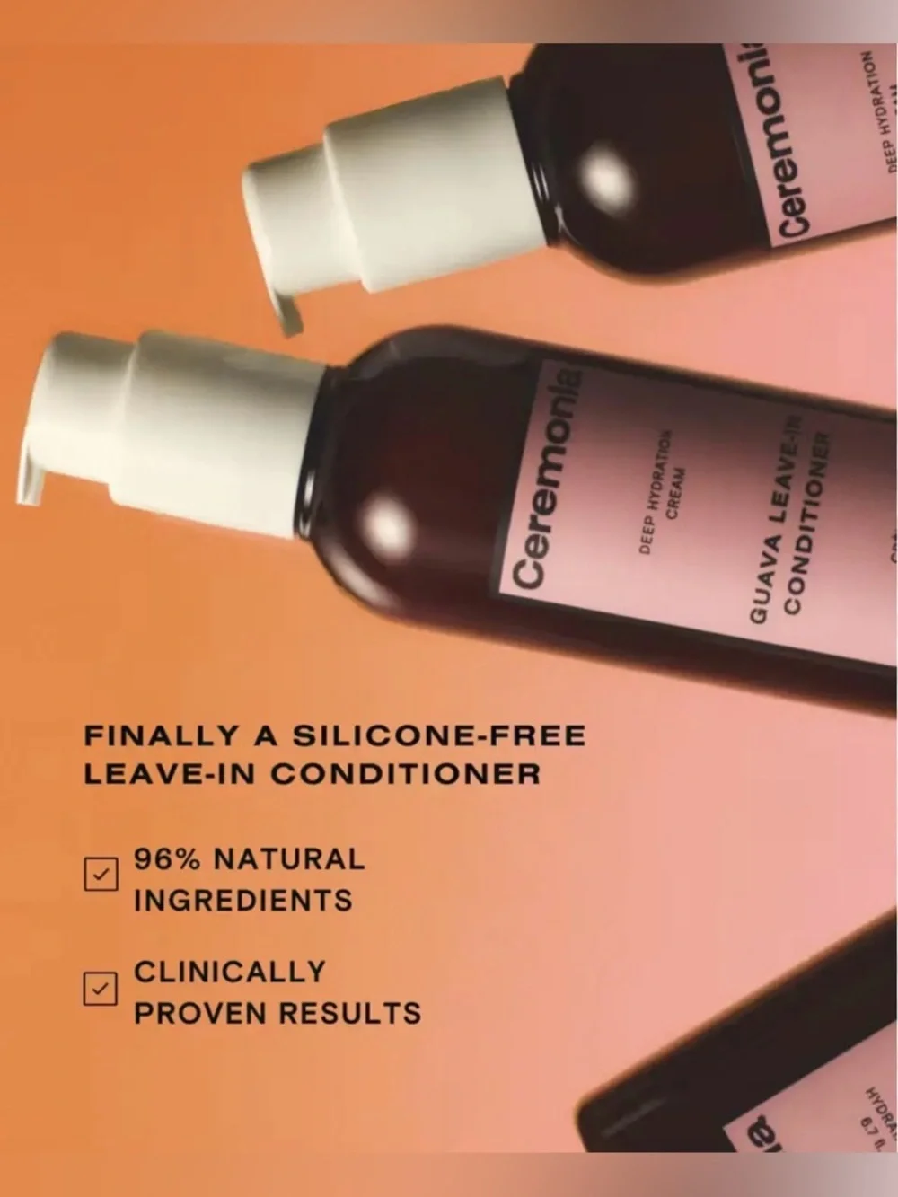 Ceremonia Guava Leave-In Conditioner for Dry & Frizzy Hair